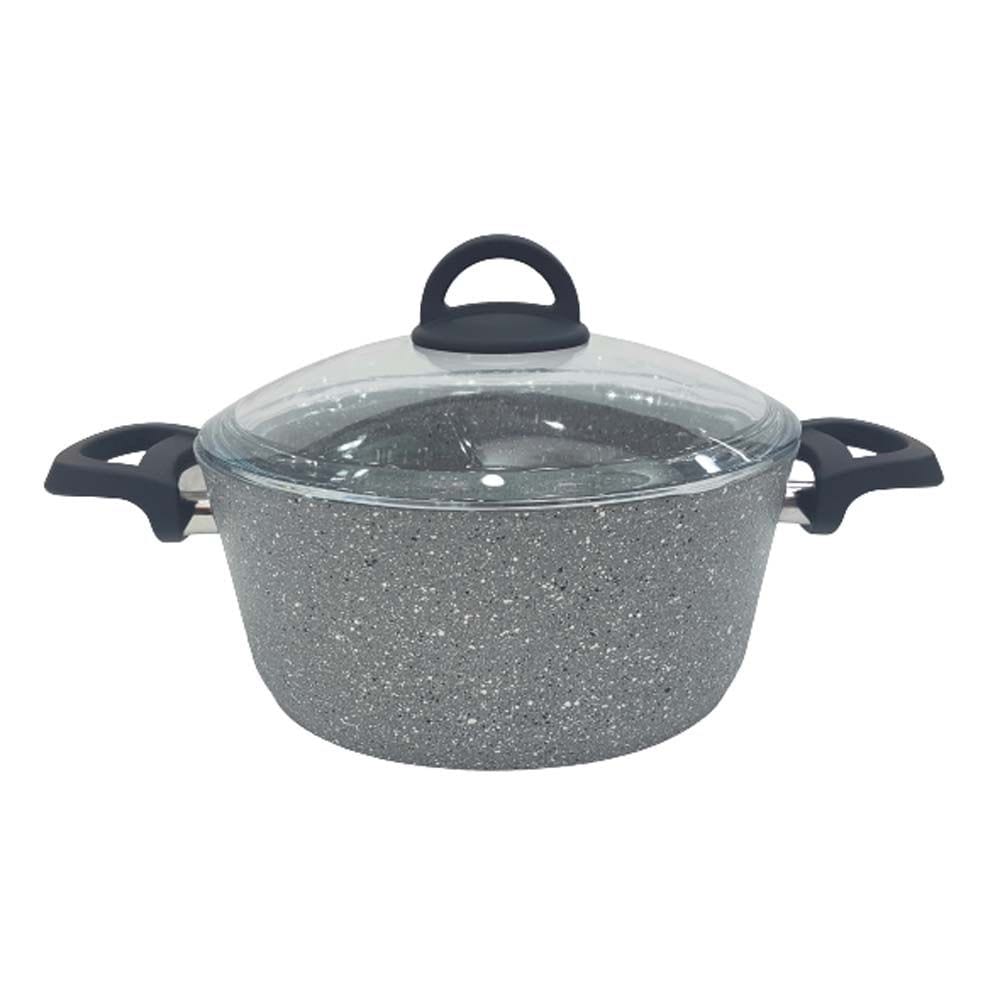 Homemaker Home & Kitchen Granitec 28 cm Gray Casserole - (G-GC-28)