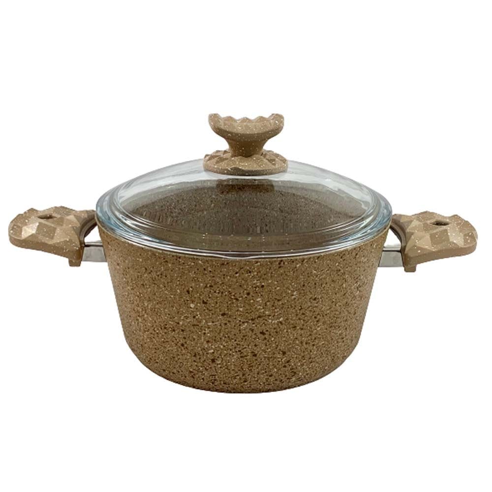 Homemaker Home & Kitchen Granitec Light Brown Casserole 20 cm - (G-LBC-20)