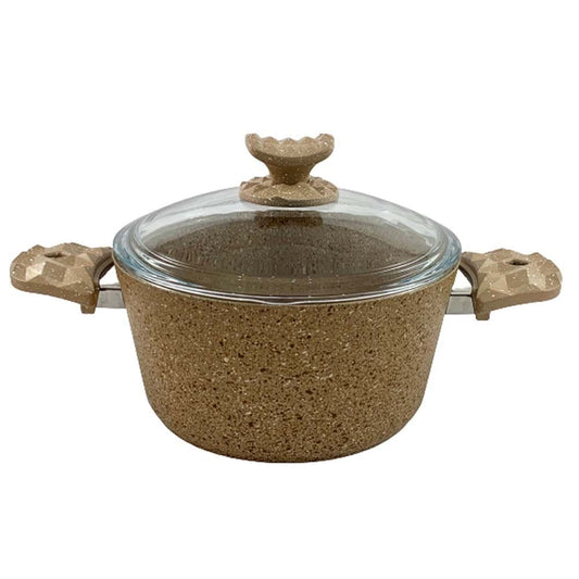 Homemaker Home & Kitchen Granitec Light Brown Casserole 20 cm - (G-LBC-20)