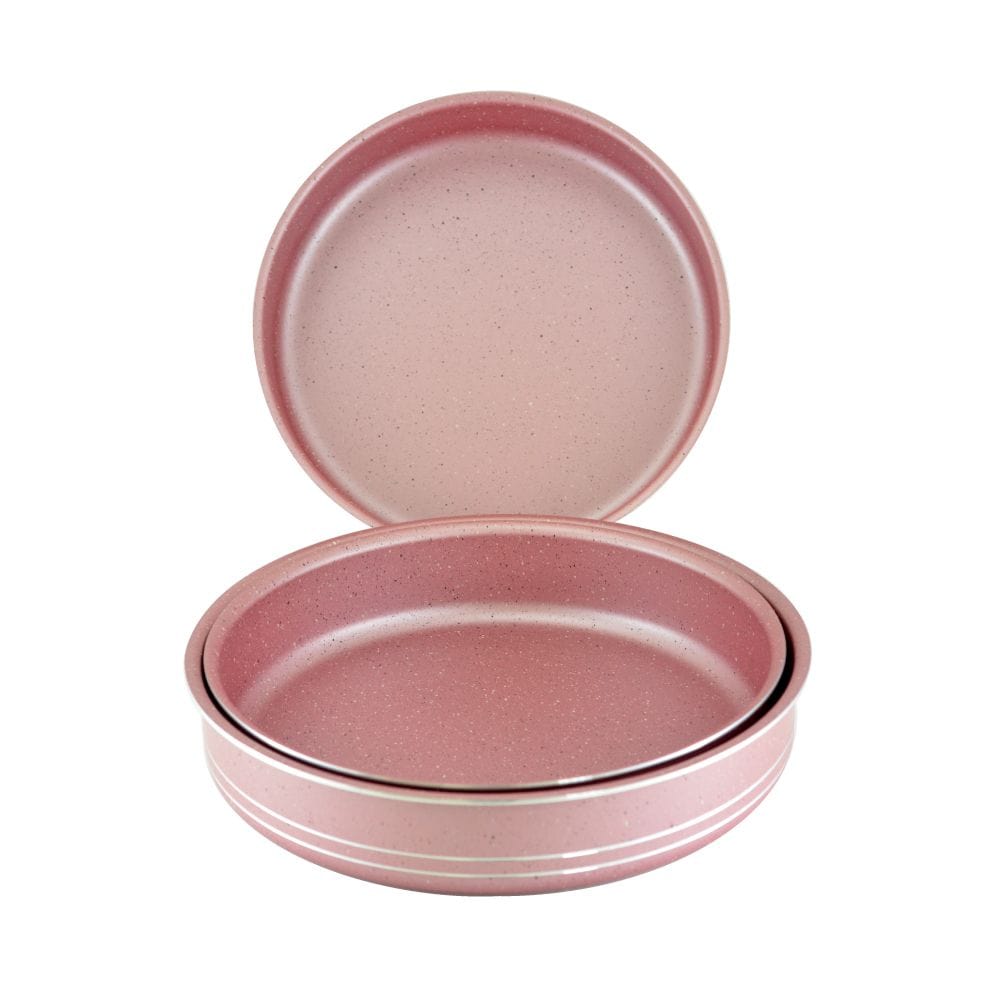 Homemaker Home & Kitchen Granitec Pink Round Tray Set - (G-PKOT-3PC.)