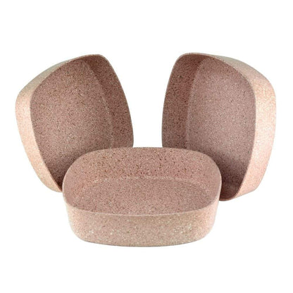 Homemaker Home & Kitchen Granitec Pink Square Tray Set - (G-PKST-3PC.)