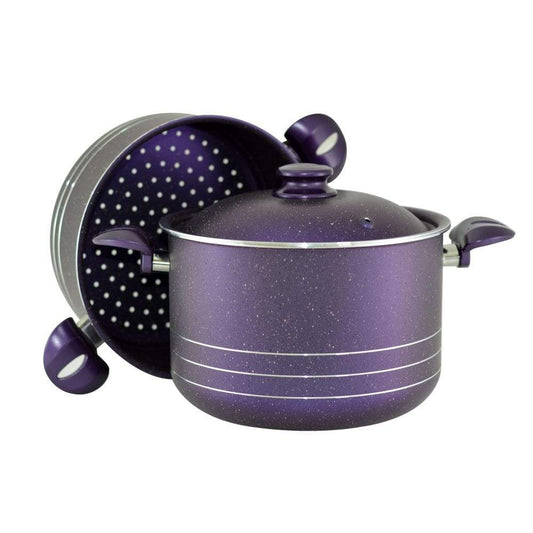 Homemaker Home & Kitchen Granitec Purple Couscous Pot Set - (G-CPR-3PC.)