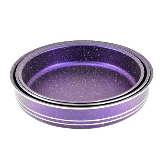 Homemaker Home & Kitchen Granitec Purple Round Tray Set - (G-PROT-3PC.)