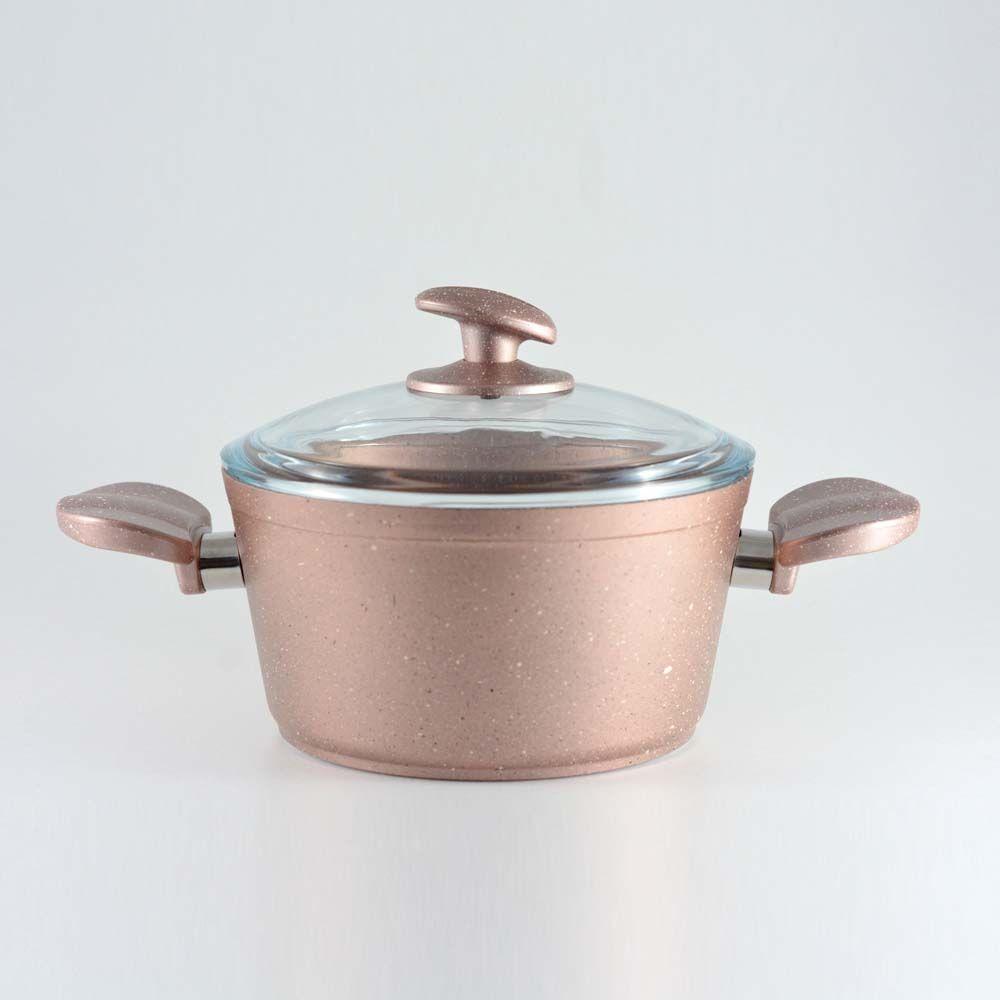 Homemaker Home & Kitchen Granitec Rose Gold Casserole 20 cm - (G-RGC-20)