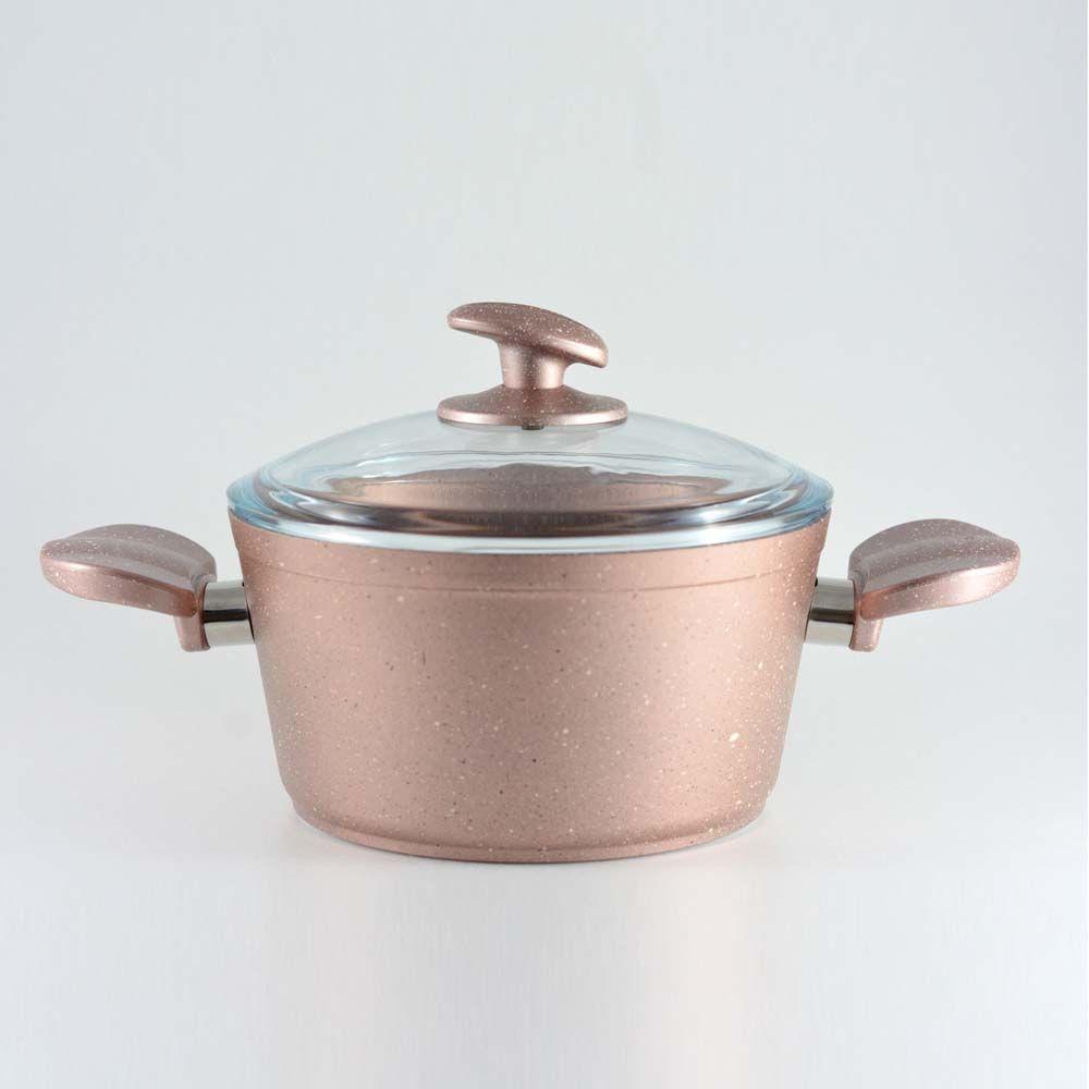 Homemaker Home & Kitchen Granitec Rose Gold Casserole 22 cm - (G-RGC-22)