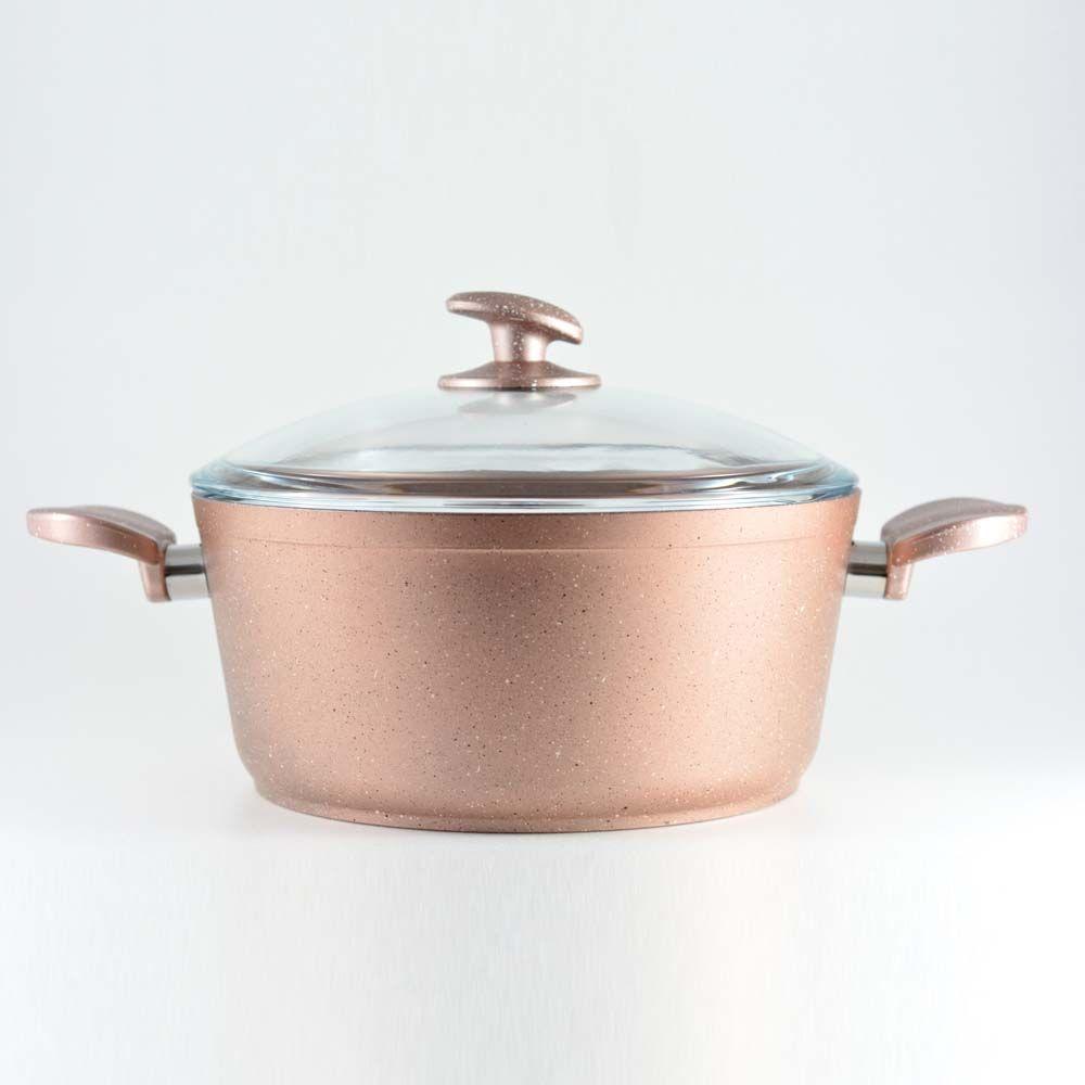 Homemaker Home & Kitchen Granitec Rose Gold Casserole 26 cm - (G-RGC-26)