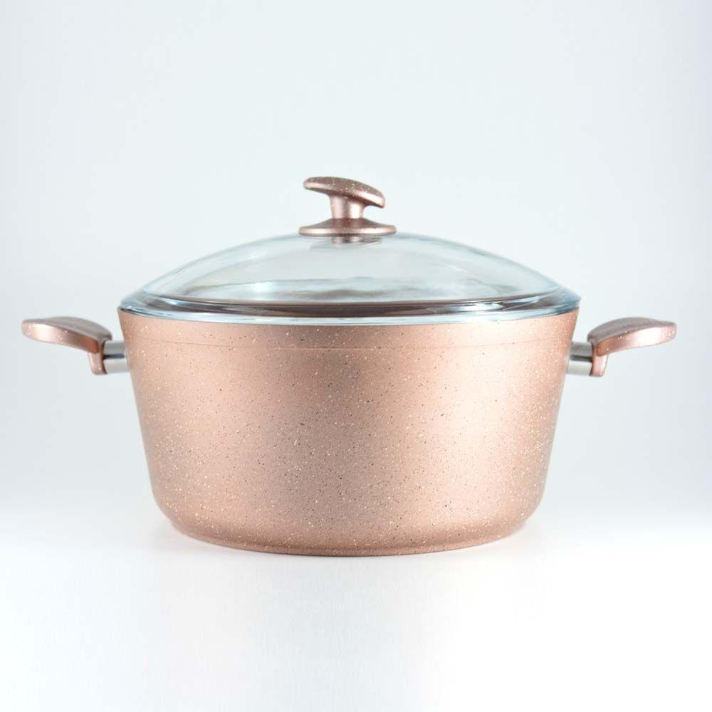 Homemaker Home & Kitchen Granitec Rose Gold Casserole 30 cm - (G-RGC-30)