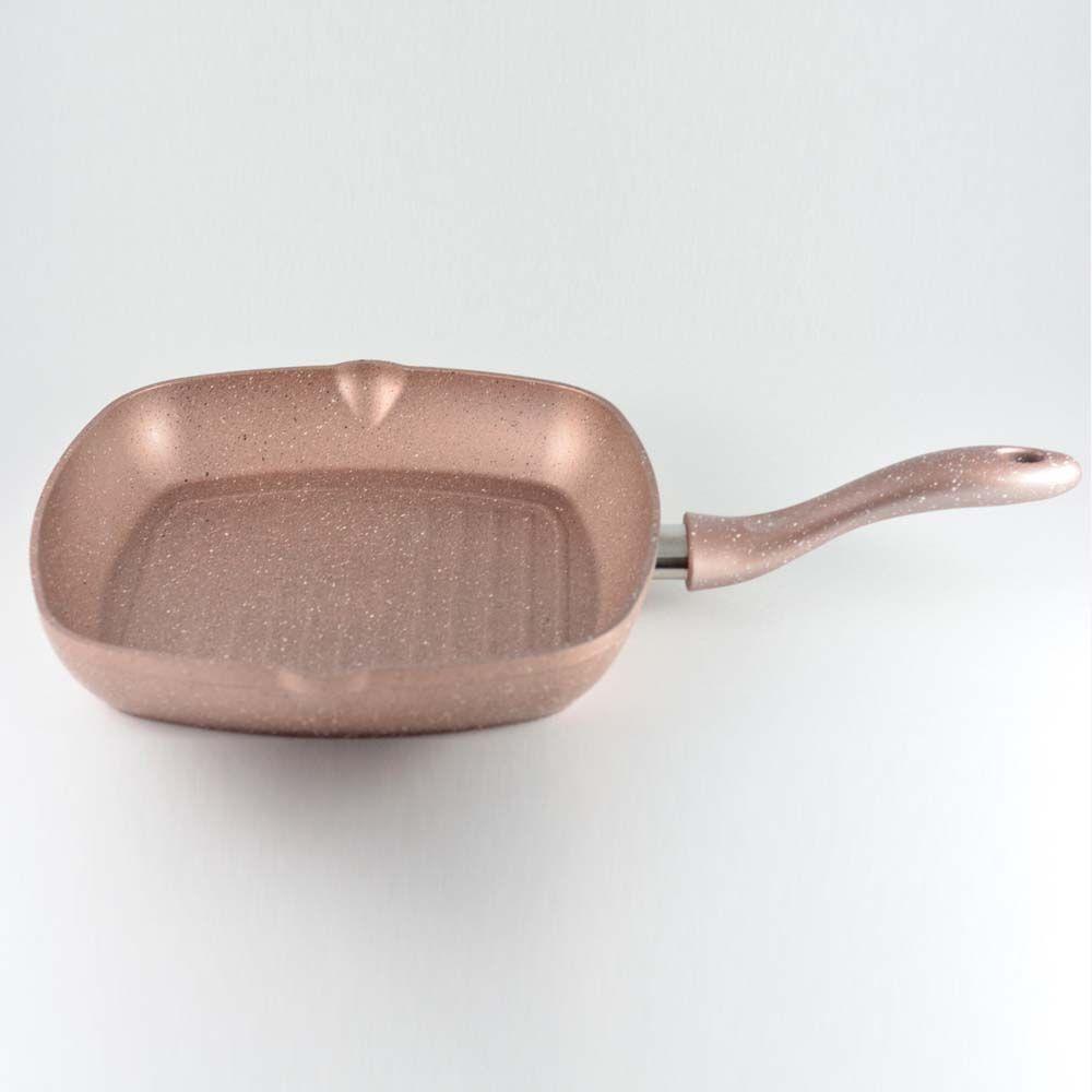 Homemaker Home & Kitchen Granitec Rose Gold Grill Pan 28 cm - (G-RGG-28)