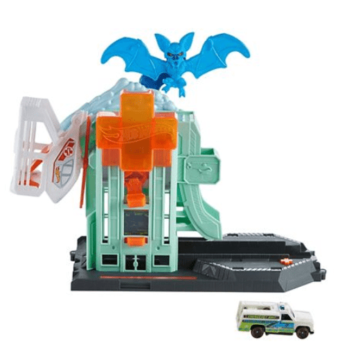 Hot Wheels City Nemesis Bat Hospital Attack Playset Asst GJK90 - Multicolor