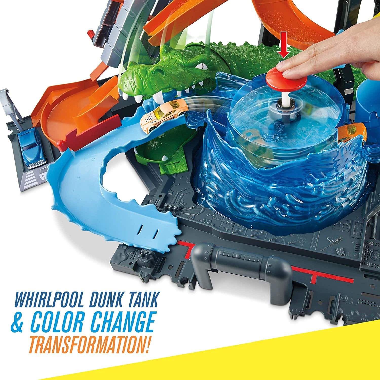 Hot Wheels Toys HOT WHEELS COLOR SHIFTERS ULTIMATE GATOR CAR WASH PLAYSET