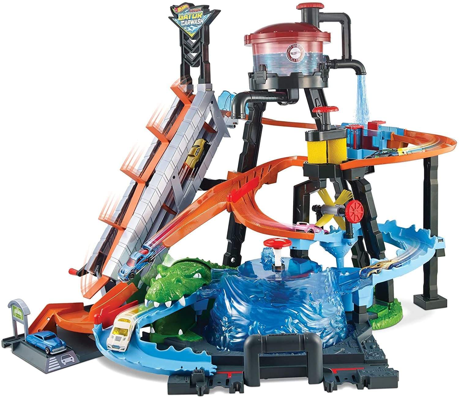 Hot Wheels Toys HOT WHEELS COLOR SHIFTERS ULTIMATE GATOR CAR WASH PLAYSET