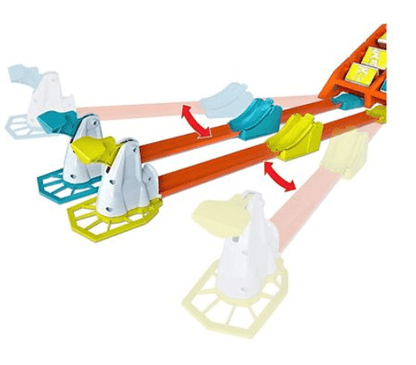 مجموعة ألعاب Hot Wheels Launch Across Challenge - متعددة الألوان