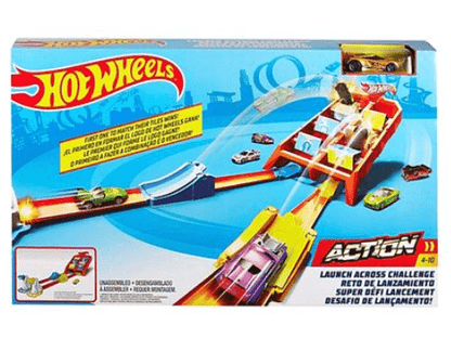 مجموعة ألعاب Hot Wheels Launch Across Challenge - متعددة الألوان