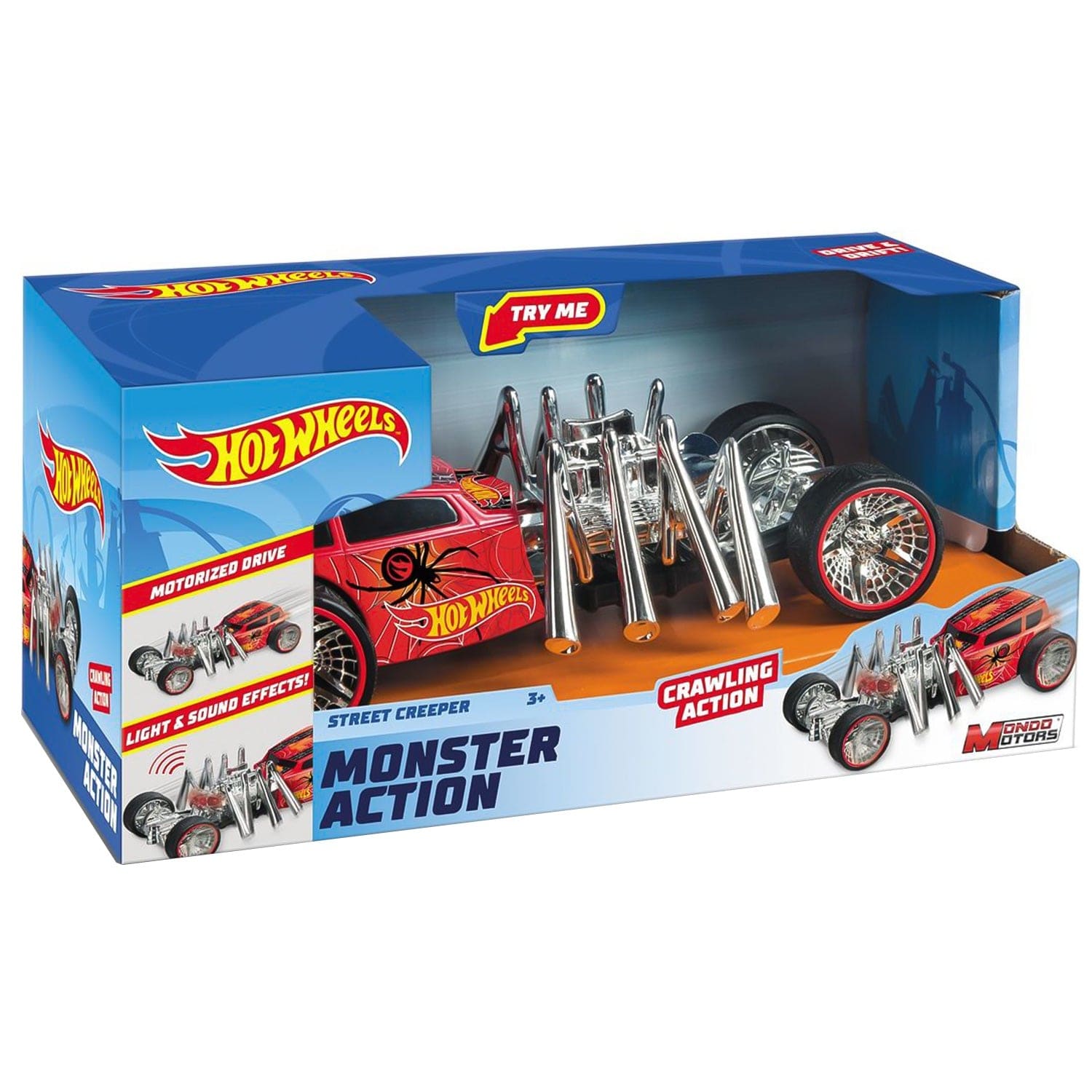 Hot Wheels Light & Sound Monster Action Creeper - Red