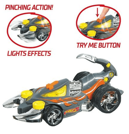 لعبة Monster Action Scorpedo المضيئة والصوتية من Hot Wheels - رمادية
