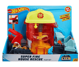 Hotwheels City Super Sets Play Set Asst Super Fire House Rescue - Multicolor