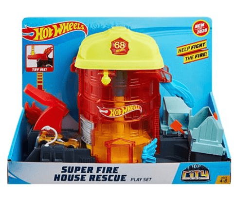 Hotwheels City Super Sets Play Set Asst Super Fire House Rescue - Multicolor