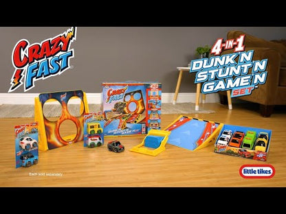 Little Tikes Crazy Fast 4-In-1 Dunk’n, Stunt'n, Game'n Set