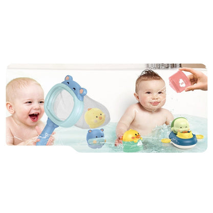 IBI-IRN Babies Ibi-Irn- Hippo Lo Lo Fun + Rubber Boat + Jenga Fun Bath Toys