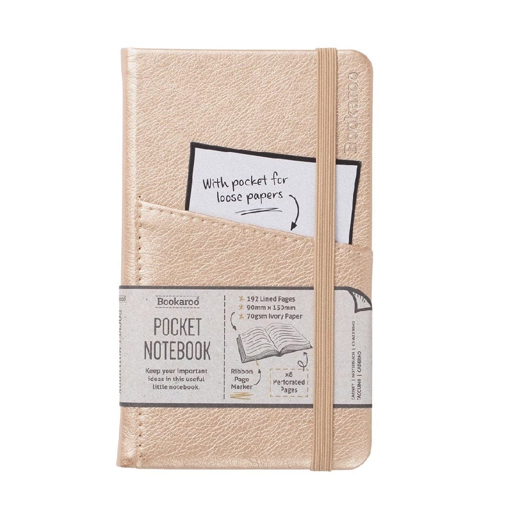 If Toys Bookaroo Pocket Notebook (A6) Journal - Gold