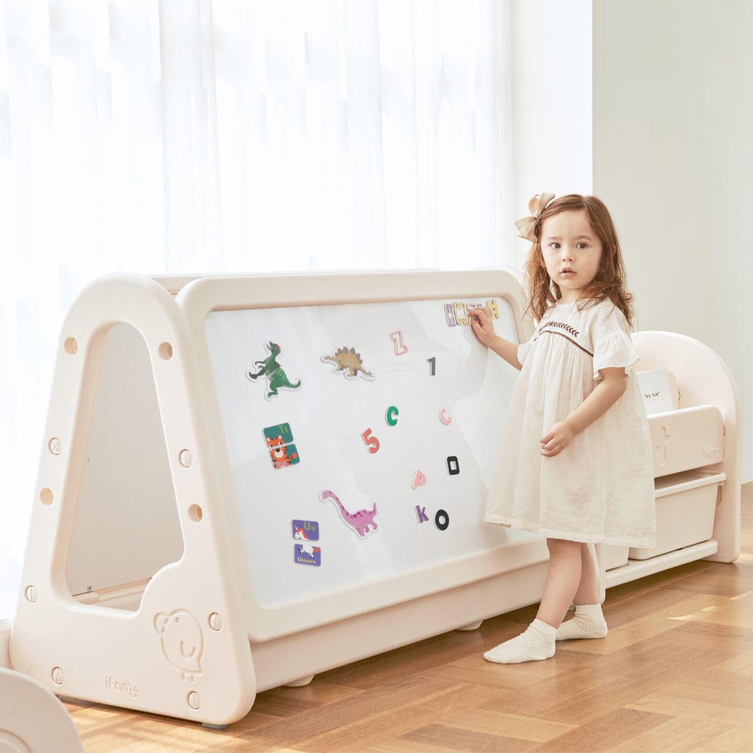 iFam Babies iFam Easy Doing Big Kids Magnetic Easel (Double/Beige)