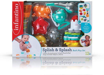 Infantino Toys Infantino Splish & Splash 17 Piece Baby Bath Play Set