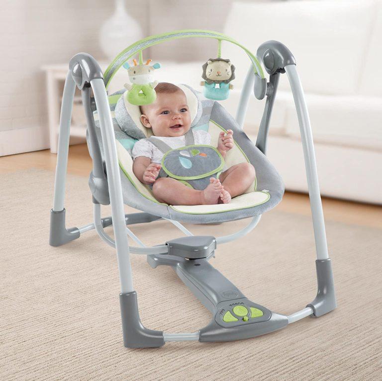 Ingenuity Babies Ingenuity Power Adapt Portable Swing, Vesper/Grey 10567