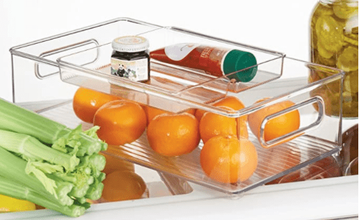InterDesign Beauty InterDesign 2pc Kitchen Bin with Removable Divided Tray for Food Storage, Clear