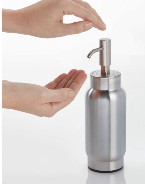 InterDesign Home & Kitchen InterDesign Austin Liquid,  Refillable Bathroom Dispenser, Hand Soap Pump Bottle for Sinks and Worktops