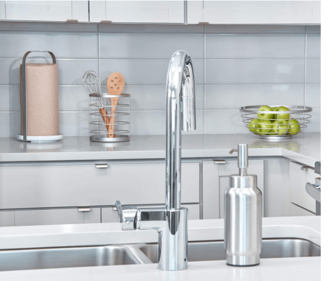 InterDesign Home & Kitchen InterDesign Austin Liquid,  Refillable Bathroom Dispenser, Hand Soap Pump Bottle for Sinks and Worktops