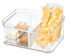 InterDesign Home & Kitchen InterDesign Crisp Stackable Refrigerator and Pantry Bin, BPA Free Plastic, Clear