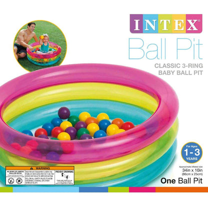 Intex Outdoor Intex Classic 3-Ring Baby BAll Pit Age 1-3
