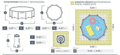 Intex Outdoor Intex Prism Frame Round Above Ground Pool (427x107cm)