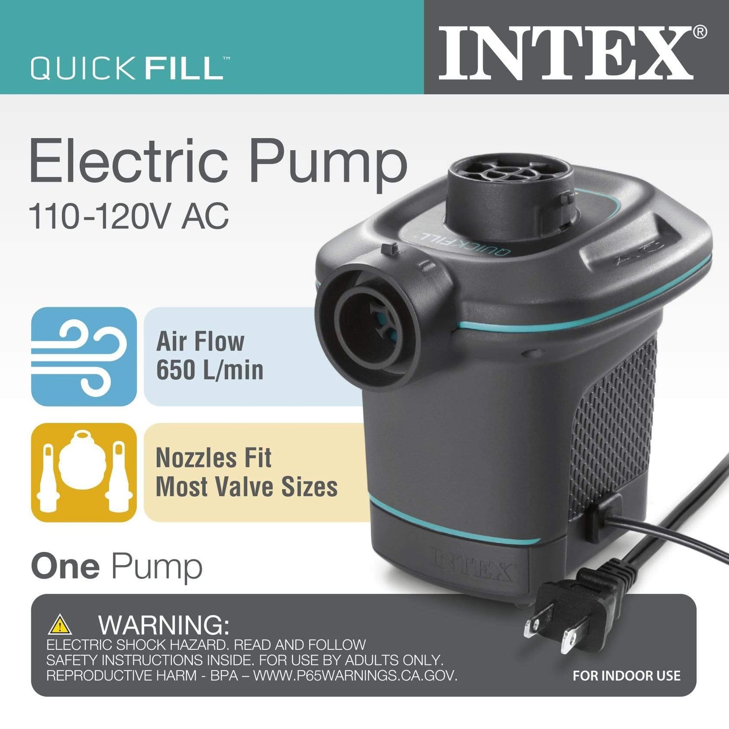 Intex Quick-Fill Indoor Electric Pump