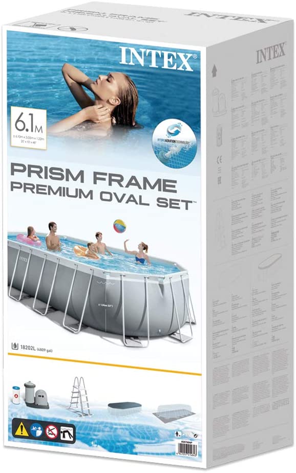Intex Toys Intex 1103199 Prism Frame Premium Pool Set 6.1m
