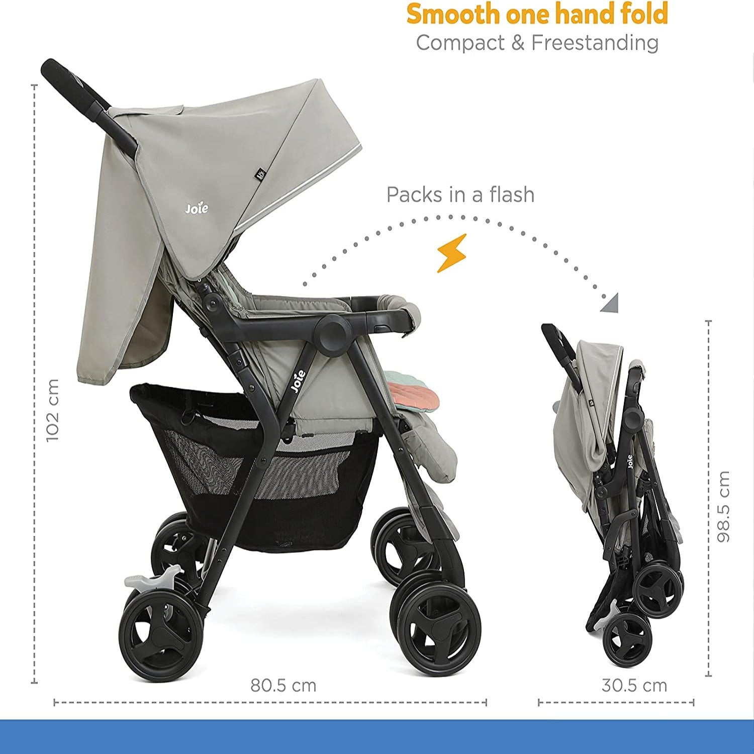 Joie Aire Twin Ultra Lightweight One Hand Fold Stroller