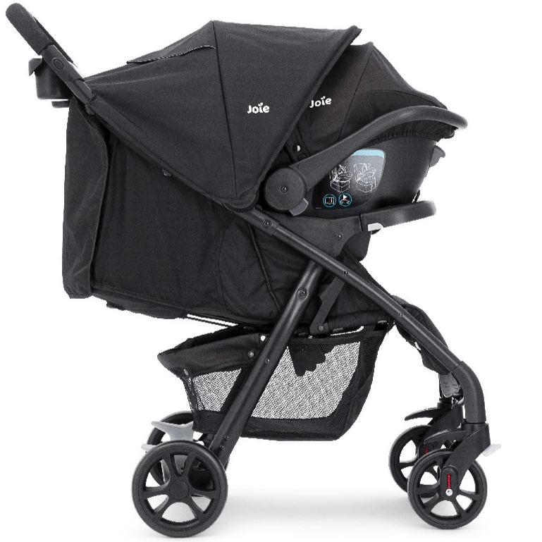 Joie Babies Joie - Muze LX Travel System with Joie Juva Infant Seat and Raincover Coal