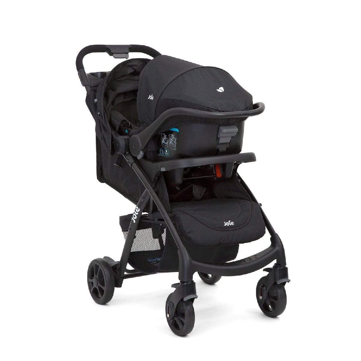 Joie Babies Joie - Muze LX Travel System with Joie Juva Infant Seat and Raincover Coal