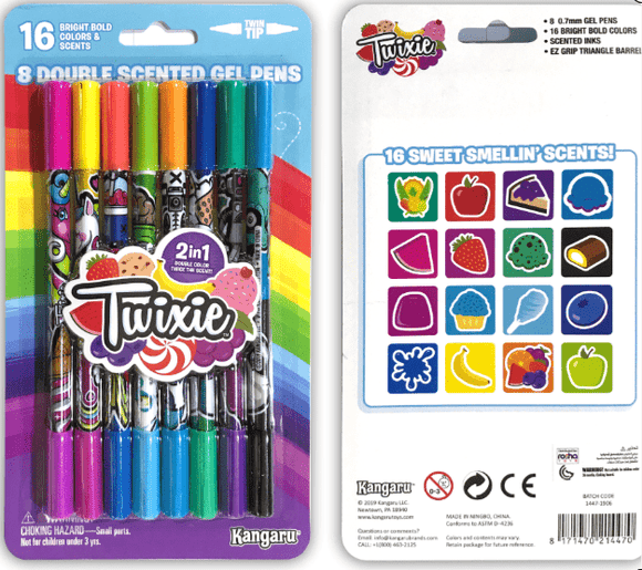 Kangaru Toys TWIXIE™  SCENTED      8ct Double Ended Gel Pens – 16 Colors