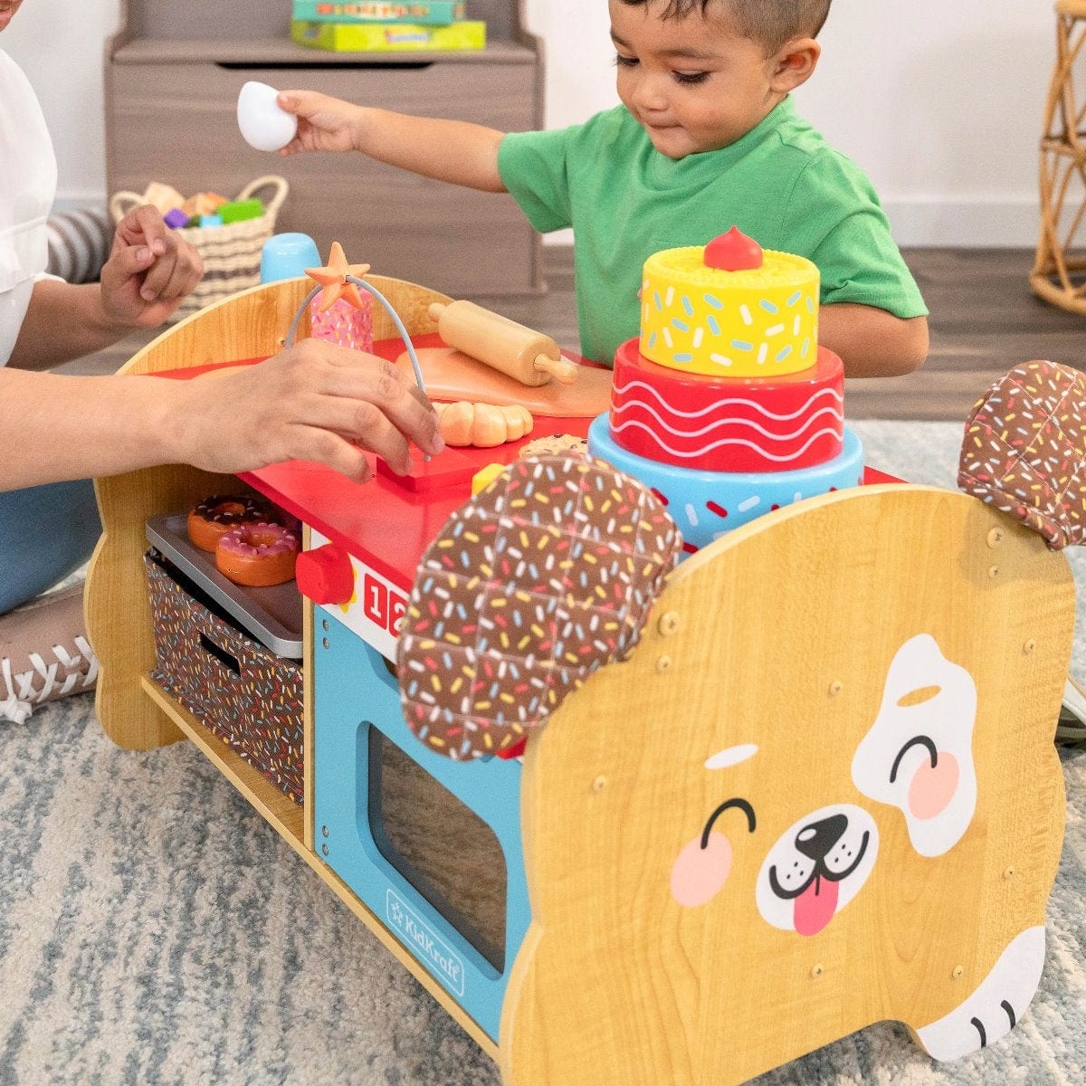 KidKraft Foody Friends: Deluxe Baking Fun Puppy Wooden Toddler Activity  Center with 42 Accessories & Reviews