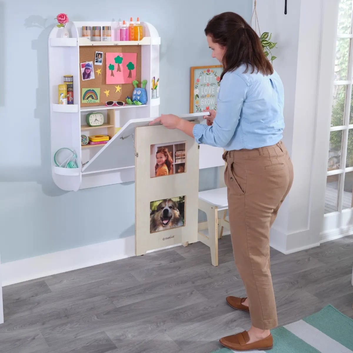 KidKraft Home & Kitchen Kidkraft Arches Floating Wall Desk & Chair - White