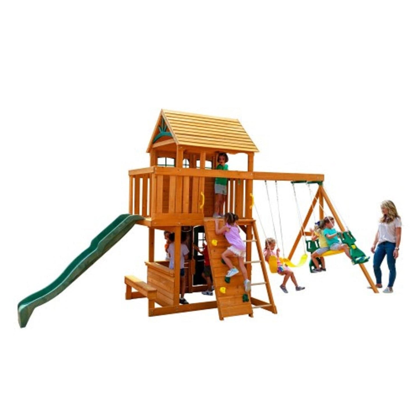 KidKraft Outdoor Kidkraft Ashberry Wooden Swing Set / Playset