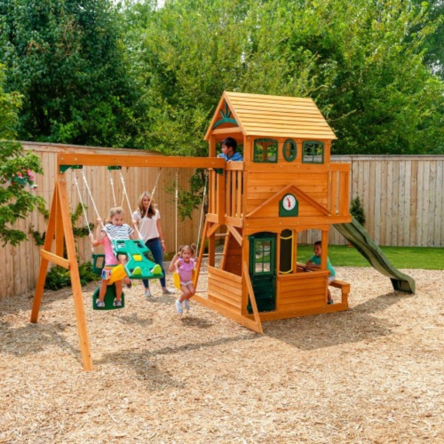 KidKraft Outdoor Kidkraft Ashberry Wooden Swing Set / Playset