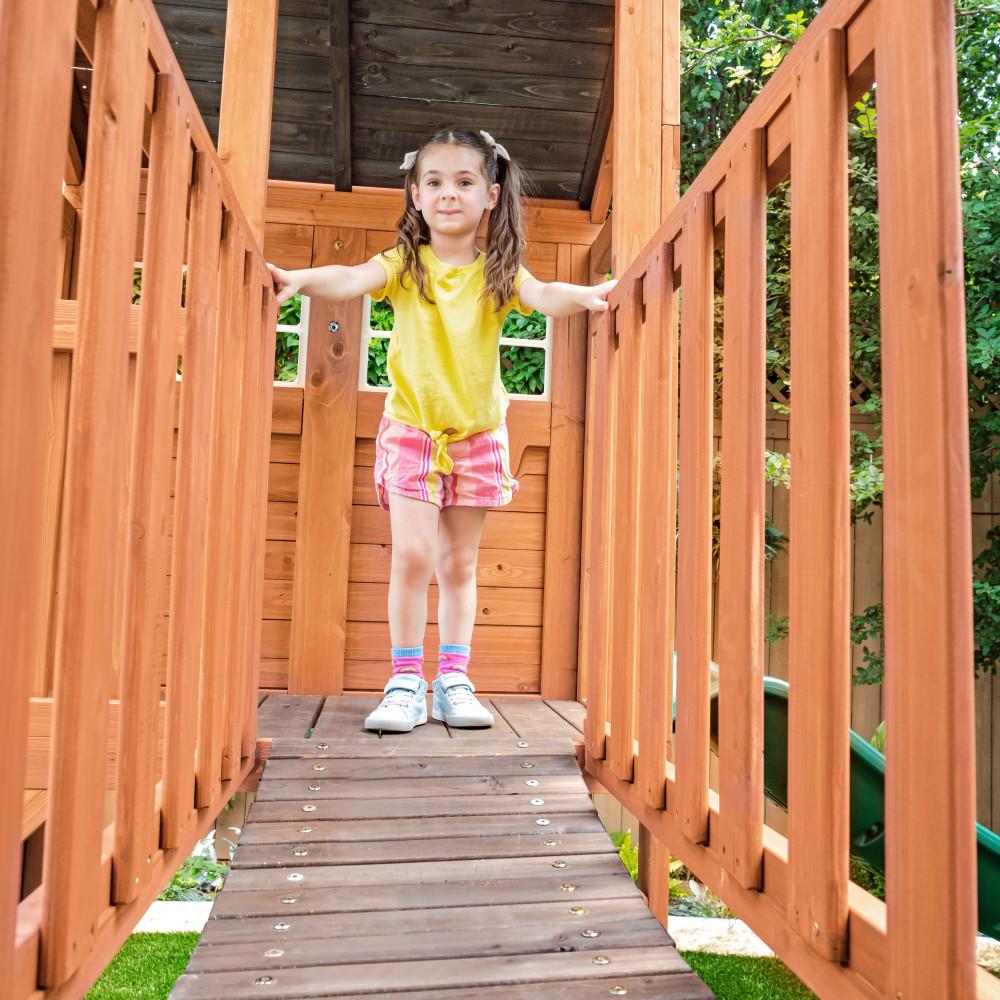 KidKraft Outdoor Kidkraft Boulder Bluff 2-In-1 Wooden Swing Set