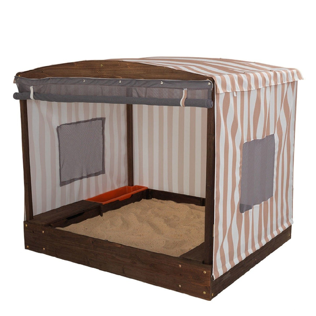 KidKraft Outdoor Kidkraft Cabana Sandbox - Beige & White Stripes