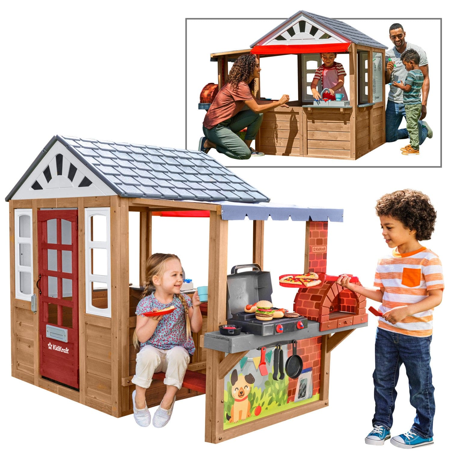 KidKraft Outdoor Kidkraft Grill & Chill Pizza Playhouse