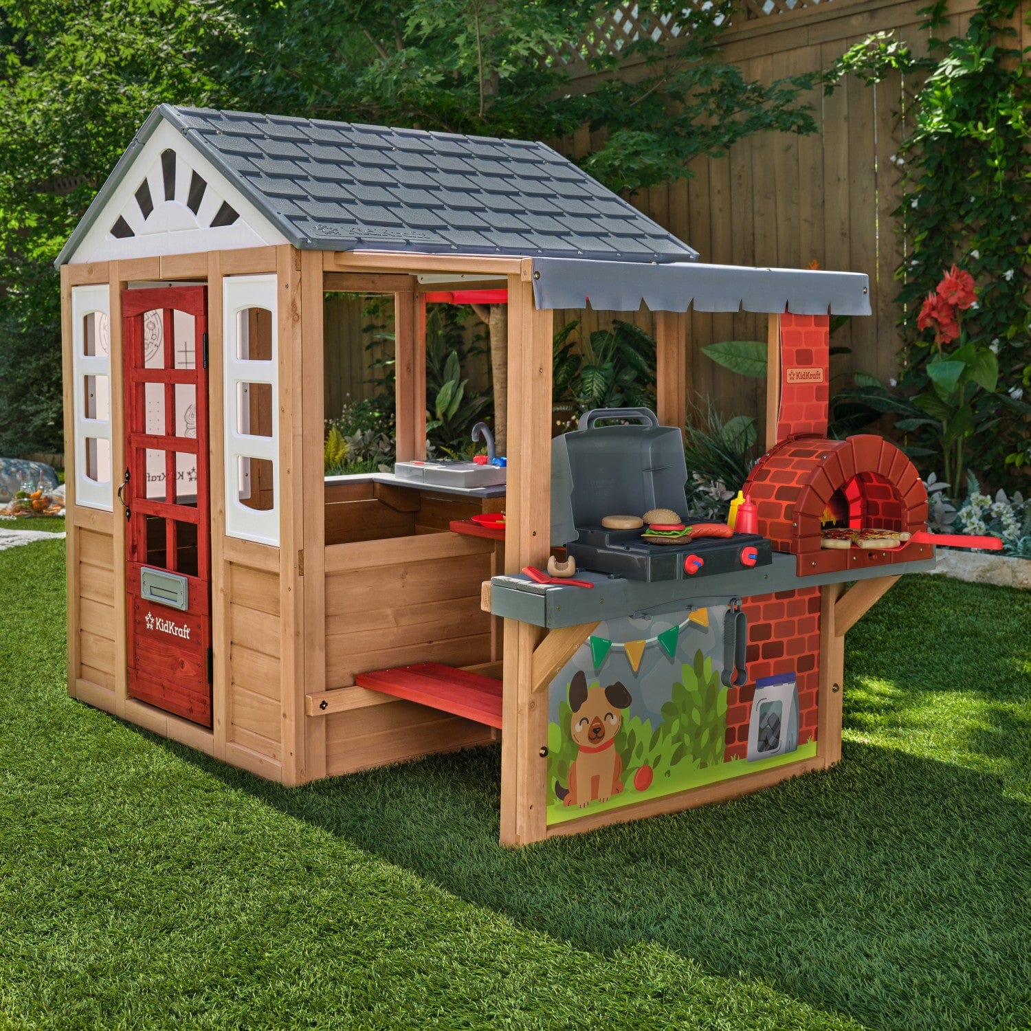 KidKraft Outdoor Kidkraft Grill & Chill Pizza Playhouse