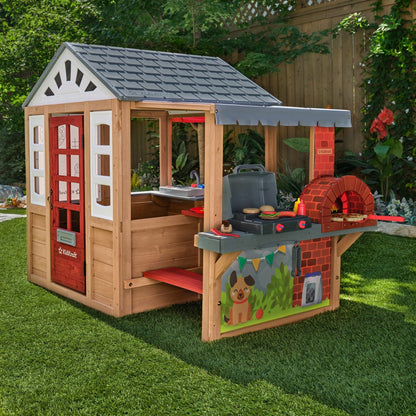 KidKraft Outdoor Kidkraft Grill & Chill Pizza Playhouse