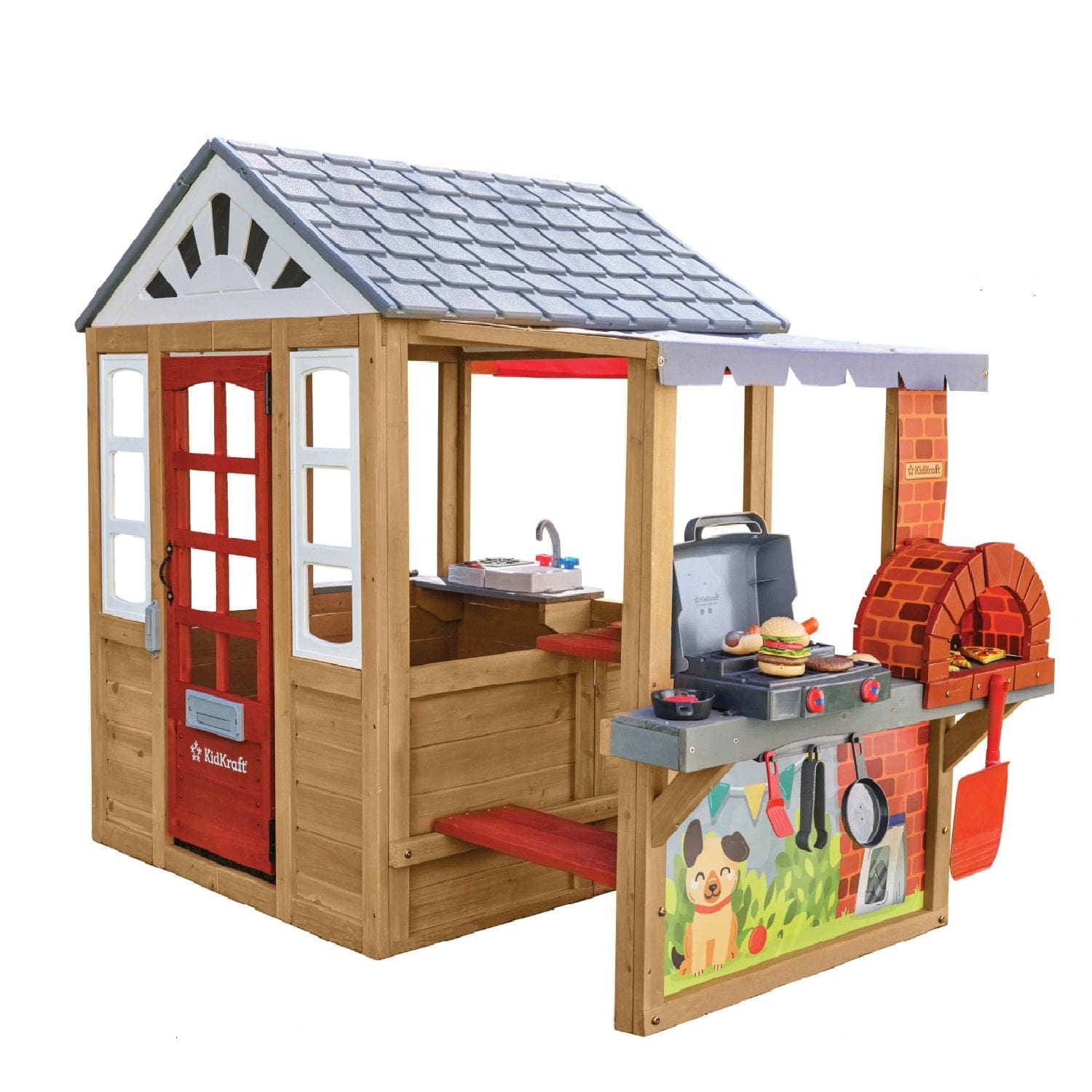 KidKraft Outdoor Kidkraft Grill & Chill Pizza Playhouse