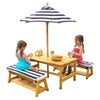 KidKraft Outdoor Kidkraft Outdoor Table & Bench Set with Cushions & Umbrella
